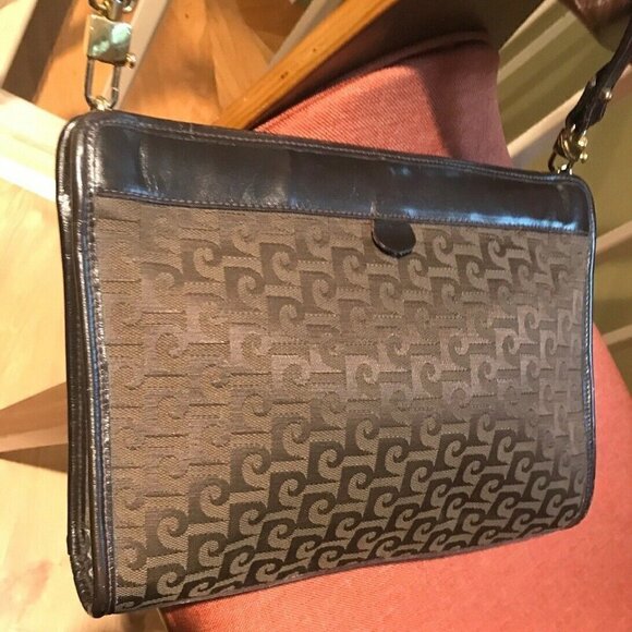 Vintage Pierre Cardin Brown Monogram Canvas Bag - Picture 5 of 13
